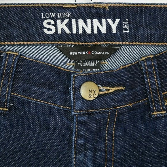 New York & Company NY&C Jeans Low Rise Skinny Leg Stretch‎ 4 Short - Picture 7 of 8